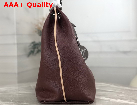 Louis Vuitton Carmel Hobo Bag in Chocolate Brown Mahina Perforated Calf Leather M56436 Replica